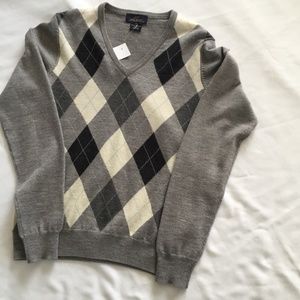 NWT BROOKS BROTHERS Boys Argyle V-Neck Sweater